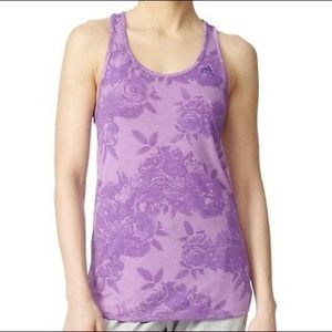 Adidas women’s climalite flower tank top-M
